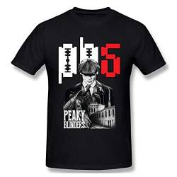 Peaky Blinders Herren-T-Shirt, weich, kurzärmelig, Schwarz Gr. XL, schwarz 1 von AYASS