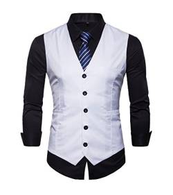 AYG, Weste für Herren Slim Fit, von M bis 3XL Gr. 54, white#VE03 von AYG