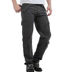 AYG Cargo Hose Herren Mens Cargo Pants(Dark Gray,29) von AYG