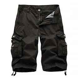 AYG Cargo Shorts Herren Bermudas Baumwolle Shorts Freizeit Sport 30-40 von AYG