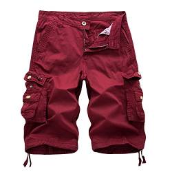 AYG Cargo Shorts Herren Bermudas Baumwolle Shorts Freizeit Sport 30-40 von AYG