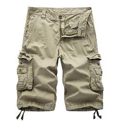 AYG Cargo Shorts Herren Bermudas Baumwolle Shorts Freizeit Sport 30-40 von AYG