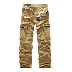 AYG Herren Cargo Hose Camouflage Trousers(Khaki,30) von AYG
