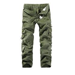 AYG Herren Cargo Hose Freizeit Baumwolle Trousers(Soil Army Green,40) von AYG