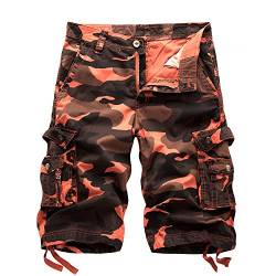 AYG Herren Cargo Shorts Cargo Bermudas Camouflage Freizeit Militär Shorts 29-40 von AYG