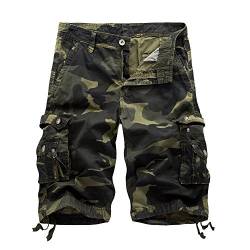 AYG Herren Cargo Shorts Cargo Bermudas Camouflage Freizeit Militär Shorts 29-40 von AYG