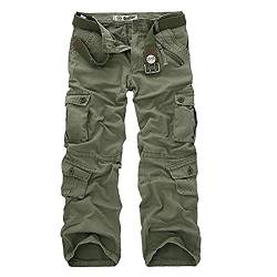 AYG Herren Lässige Cargo Pant Cargo Hose Baumwolle Militär UK 29–40 Taille Gr. 94, armee-grün von AYG