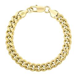 AYOUYA KRKC&CO Cuban Armband (9mm-14K Gold Vergoldet, 17.8) von AYOUYA