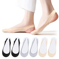 AYPOW 6Paar Damen Füßlinge Socken, Unsichtbare High-Heels-Socken mit elastischen Trägern, Unsichtbare Socken Frauen No Show Socken Loafers Sneakers von AYPOW