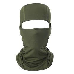 AYPOW Balaclava Gesichtsmaske, weiche atmungsaktive Mehrzweck Winddicht Motorrad Radfahren Balaclava Taktische Kapuze elastische Ski Maske Balaclava Hut Headwear Helm Liner(Armeegrün) von AYPOW