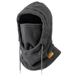 AYPOW Thermo Fleece Sturmhauben Winter, Winddichte Balaclava Gesichtsmaske, Warme Fleecefutter Skimaske Weicht Verstellbare Kapuze Hut Motorrad Fahrrad für Herren Damen Outdoor Skifahren von AYPOW