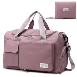 Reisetasche 35L mit Schuhfach und Nassfach Faltbare Weekender-Reisetasche Gym Travel Bag Handgepäck für Herren Damen von AYUEBO