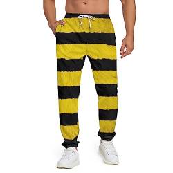 AYUNIX Herren Sweatpants mit Taschen Tapered Jogger für Männer Athletic Track Pants Outfit für Sport Laufen Workout Jogging, Stil-Biene, Mittel von AYUNIX