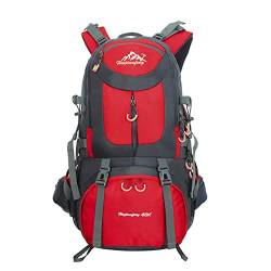 AZHOKTD Wander-Reiserucksack 50L, Multifunktions-Hängesystem, Trekking-Rucksack, Camping-Rucksack für Männer, Frauen, Outdoor-Sport, Berg von AZHOKTD