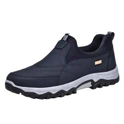 AZMAHT Herren Outdoorschuhe Herren Wanderschuhe Herren Trekking Wanderhalbschuhe Waterproof wasserdichte Trekking Und Wanderschuhe für Herren Herren Trekking Outdoor Sneaker,Blau,41/255mm von AZMAHT