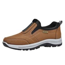 AZMAHT Herren Outdoorschuhe Trekking Schuhe Schuhe Herren Winter orthopädische Schuhe Herren Freizeitschuhe Herren Winterschuhe Herren wasserdicht gesundheits Schuhe Herren,Braun,45/275mm von AZMAHT