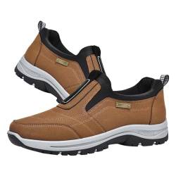 AZMAHT Schuhe Herren Winter orthopädische Schuhe Herren Freizeitschuhe Herren Winterschuhe Herren wasserdicht gesundheits Schuhe Herren Herren Winterschuhe,Braun,47/285mm von AZMAHT