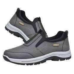 AZMAHT Schuhe Herren Winter orthopädische Schuhe Herren Freizeitschuhe Herren Winterschuhe Herren wasserdicht gesundheits Schuhe Herren Herren Winterschuhe,Grau,40/250mm von AZMAHT