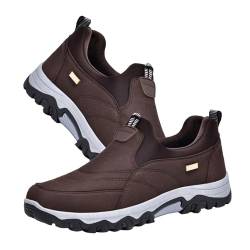 AZMAHT Sneaker Sportschuhe für Herren orthopädische Schuhe Herren Halbschuhe Herren Schuhe breite füße Herren Gesundheitsschuhe Herren Schuhe für breite füße,Braun,43/265mm von AZMAHT