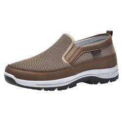 Herren Outdoorschuhe Sneaker Sportschuhe für Herren Freizeitschuhe Herren extra breite Schuhe Slip-On-Schuhe Slip on Shoes Men Sneaker Herren Freizeitschuhe Herren,Braun,49/295mm von AZMAHT