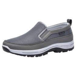 Herren Outdoorschuhe Sneaker Sportschuhe für Herren Freizeitschuhe Herren extra breite Schuhe Slip-On-Schuhe Slip on Shoes Men Sneaker Herren Freizeitschuhe Herren,Grau,48/290mm von AZMAHT