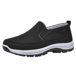 Herren Outdoorschuhe Sneaker Sportschuhe für Herren Freizeitschuhe Herren extra breite Schuhe Slip-On-Schuhe Slip on Shoes Men Sneaker Herren Freizeitschuhe Herren,Schwarz,46/280mm von AZMAHT