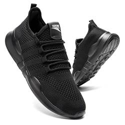 AZSDXS Sportschuhe Herren Leicht Laufschuhe Herren Atmungsaktiv Sneaker Herren Turnschuhe Schwarz 40 von AZSDXS