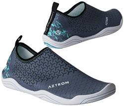 Aztron Gemini-II Aqua Shoes Badeschuhe Surfschuhe Wasserschuhe Neoprenschuhe Neopren Grey 10.5 Man von AZTRON
