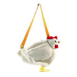 AZURAOKEY Süße Huhn Tier Stil Schulterhandtasche, Huhn Geldbörse Huhn Tasche Flauschige Henne Crossbody Tasche Plüsch Handtaschen, 1 Stück von AZURAOKEY