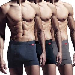 Boxershorts für Herren aus Tencel Modal & Bio-Baumwolle – umweltfreundlich, Premium-Qualität – Ultra weich, dehnbar, bequem – Pack mit 2 oder 3 umweltfreundlichen Boxershorts, Mehrfarbig, 3 Stück, M von AZX