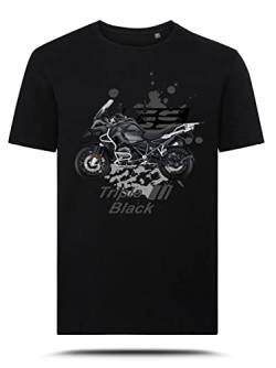 AZgraphishop T-Shirt mit Grafik R 1200 GS ADV Triple Black Paint Style TS-BM-029, Schwarz , XL von AZgraphishop
