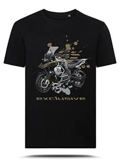 AZgraphishop T-Shirt mit Grafik R 1250 GS ADV Exclusive Splatter Style TS-BM-052, Schwarz , L von AZgraphishop