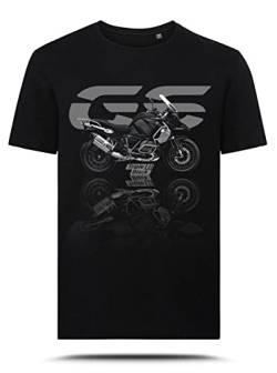 AZgraphishop T-Shirt mit Grafik R 1250 GS ADV Triple Black Logo Style TS-BM-007, Schwarz , XS von AZgraphishop