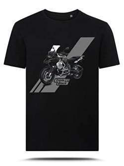 AZgraphishop T-Shirt mit Grafik R 1250 GS ADV Triple Black Moto Style TS-BM-008, Schwarz , M von AZgraphishop