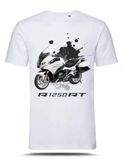 AZgraphishop T-Shirt mit Grafik R 1250 RT White Splatter Style TS-BM-061, Weiß, XXL von AZgraphishop