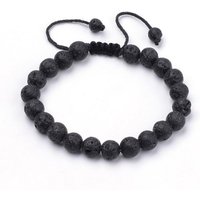 Aaron Bane Armband Lavanstein Armband Damen Herren 8mm Lava Stein Perlen Kugeln (1-tlg) von Aaron Bane