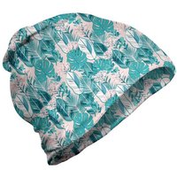 Abakuhaus Beanie Wandern im Freien Exotisch Pastell Sommer Jungle Leaves von Abakuhaus