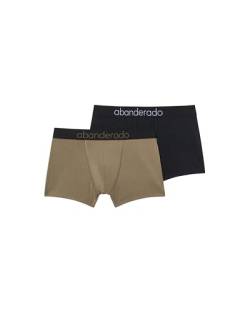 Abanderado Herren Sensitive Boxer-Shorts, Schwarz/Khaki, XXL (2er Pack) von Abanderado