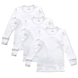 Abanderado Jungen Bundle Kinder Langarmshirt, weiß, 14 Jahre (3er Pack) von Abanderado