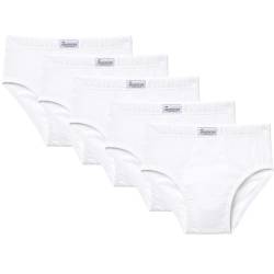 Abanderado Jungen Bundle geschlossen Junior Slip, weiß, 16 Jahre (5er Pack) von Abanderado