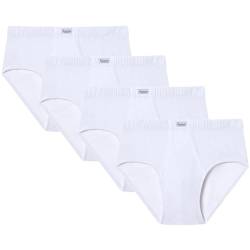 abanderado Herren Lote X4 Slip Abierto De Algodón Unterkleid, Weiß (Blanco 001), X-Large (Herstellergröße: 56) (4er Pack) von Abanderado