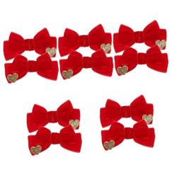 Abaodam 10 Stk Haarspange aus Samt Haarschmuck für Kinder Mädchen verbeugt sich kinder haarschmuck party zubehör kinder Haarklammer Tiara Haarschleifen für kleine Mädchen rote Haarschleife von Abaodam