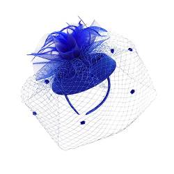 Abaodam 1stk Haarnadel Mit Blumenhut Mini-hut-stirnbänder Mesh-hut-stirnband Brautkopfschmuck Für Die Hochzeit Blumenhaarspangen Für Frauen Tee-party Schal Fräulein Charmant Gittergewebe von Abaodam