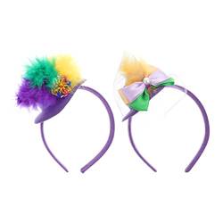 Abaodam 2 Stk Stirnband Karneval Kopfbedeckungen Bownot-stirnbänder Kopfschmuck Für Die Osterparty Kopfbedeckungen Für Maskerade-partys Karneval Haarreifen Hut Fräulein Feder Charmant von Abaodam