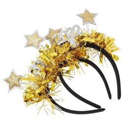 Abaodam 2St Ruta Neujahrs-Stirnband Weihnachtsgirlande neujahr stirnband tiara Haarbänder Festliche Haardekorationen Stirnbänder für Partys Pentagramm schmücken leiner Latte-Kunst von Abaodam