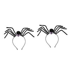 Abaodam 2st Spinnen-stirnband Halloween-party-kopfschmuck Spinnenhaarband Stirnband Mit Spinnenaugen Spinnengeister Stirnband Spinnen-cosplay Einzigartig Haarnadel Violett Plüsch Fräulein von Abaodam
