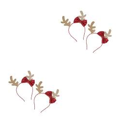 Abaodam 4 Stück Geschenk Weihnachtshaarband Weihnachts-haarschmuck Weihnachtskopfbedeckung Kleidung Elchhörner Kind von Abaodam