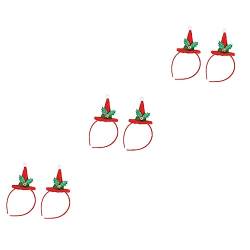 Abaodam 6 Stk Weihnachtsmütze Stirnband Gefälligkeiten Für Weihnachtsfeiern Weihnachtliches Haar-accessoire Weihnachtsfeier Gefallen Lustiges Party-stirnband Zylinder Cosplay Kind von Abaodam