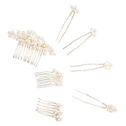 Abaodam 7st Dekorative Haarkämme Haarschmuck Für Mädchen Perlenhaarnadel Braut Kopfschmuck Perlenclips Für Haare Kopfschmuck Der Braut Haarspangen Für Frauen Damen Haarteil Metall Hochzeit von Abaodam