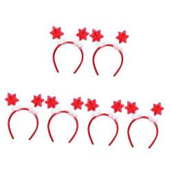 Abaodam Kopfbedeckung Kopfbedeckung 6 Stück Weihnachtsmann-Stirnbänder Geweih-Stirnband Weihnachts-Haarband Bandana-Stirnband Haar-Accessoires Schneeflocken-Stirnband Haarspange von Abaodam